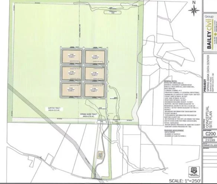 bartow county georgia data center site map proposed  2.25