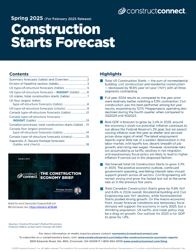 spring 2025 construction starts forecast constructconnect image