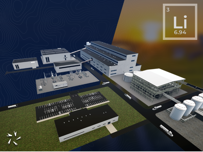 stardust power lithium refinery rendering